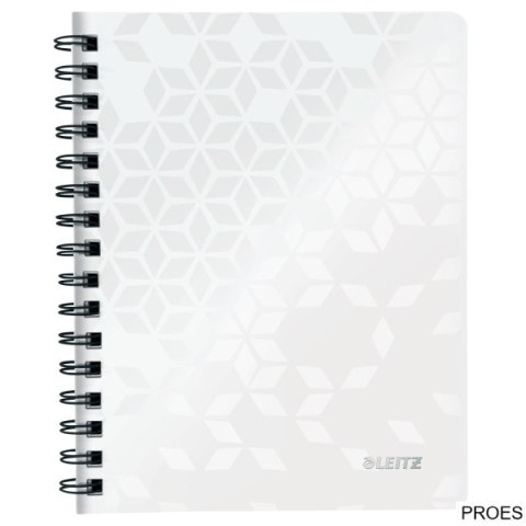 Kołonotatnik w kratkę A5 PP Leitz WOW, biały 46410001 (X)