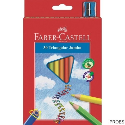 Kredki trójkątne FABER-CASTELL Junior Grip 30 kolorów 116530 FC Kredki trójkątne FABER-CASTELL Junior Grip 30 kolorów 116530 FC