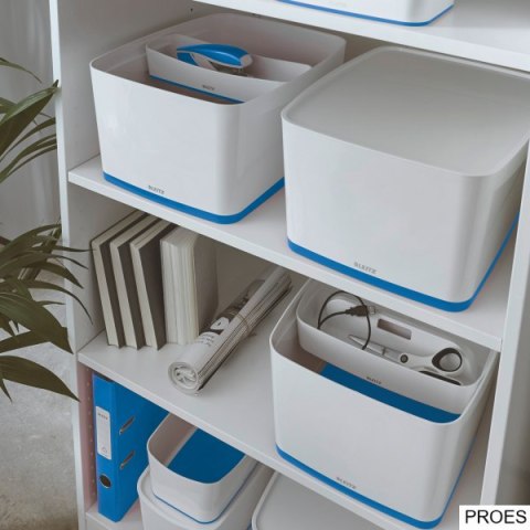 Pojemnik MyBOX duży z pokrywką biało-niebieski LEITZ 52161036