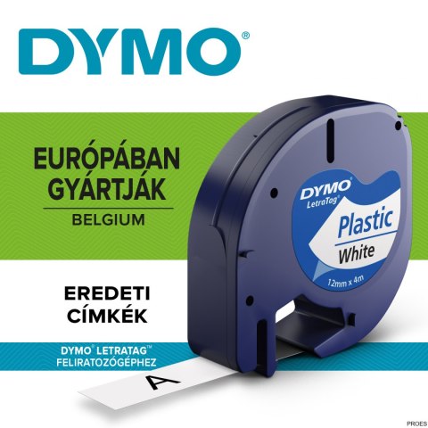 Taśma DYMO 12mm/4m - plastikowa, biała S0721660 Taśma DYMO 12mm/4m - plastikowa, biała S0721660