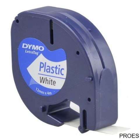 Taśma DYMO 12mm/4m - plastikowa, biała S0721660 Taśma DYMO 12mm/4m - plastikowa, biała S0721660