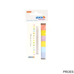 Zakładki papierowe 45x15mm 6 kolorów CANDY 180 kartek STICKN 21599