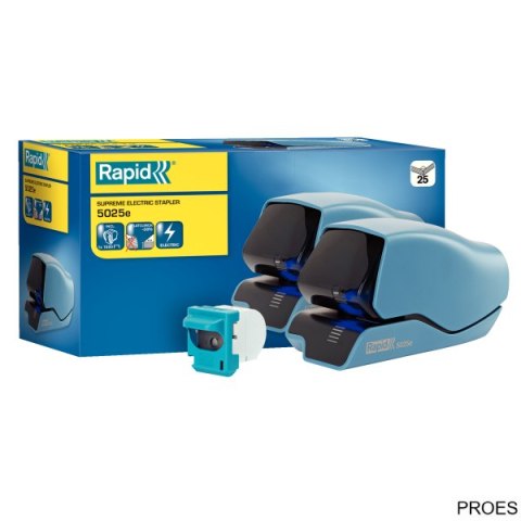 Zszywacz elektryczny Supreme 5025e EU RAPID niebieski 25 kartek 25095202 Zszywacz elektryczny Supreme 5025e EU RAPID niebieski 25 kartek 25095202