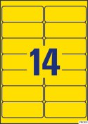Etykiety żółte neon L7263Y-25 99,1 x 38,1 25ark. Usuwalne, Avery Zweckform (X)