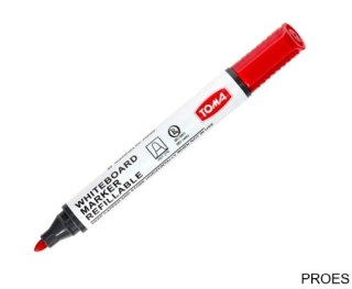 Marker do białych tablic napełnialny ARTLINE, końcówka okrągła, czerwony TO-276 Toma suchościeralny (X)