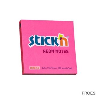 Bloczek STICK N 76x76mm ciemnoróżowy neonowy 100k 21165 STICK N