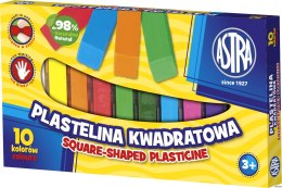 Plastelina Astra kwadratowa 10 kolorów, 303115006