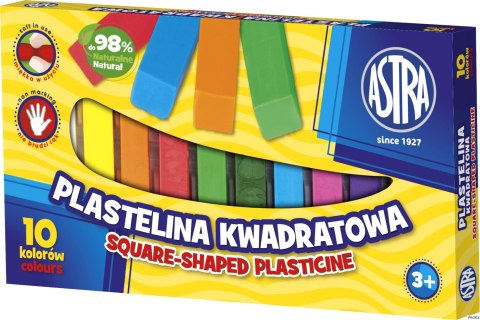 Plastelina Astra kwadratowa 10 kolorów, 303115006 Plastelina Astra kwadratowa 10 kolorów, 303115006