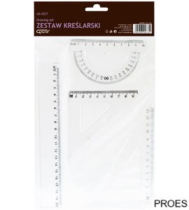 Zestaw geometryczny GR-032T, przezroczysty GRAND 130-1602