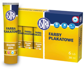 Farba plakatowa Astra tuba 30 ml - brązowa jasna, 83110912