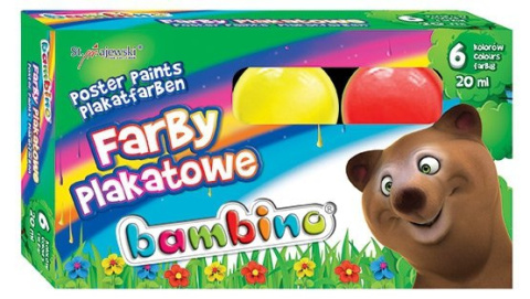 Farby plakatowe 6kol.BAMBINO STANDARD *1598