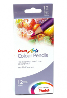 Kredki ołówkowe 12 kolorów CB8-12 PENTEL