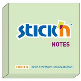 Notes samop.76x76 Zielony pastel STICK`N 100k. 21150