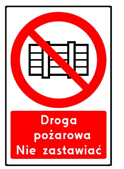 Tabliczka Droga pożarowa ZZ-32p/6670ZN (X)