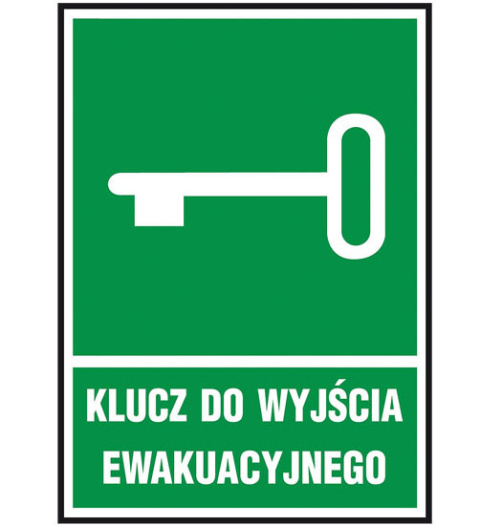 Tabliczka Klucz do wyjścia ewakuacyjnego 150x205 ZZ-21e/7163ZN (X)