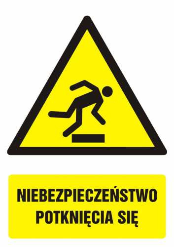 Tabliczka Niebezpieczeństwo potknięcia się ZZ-14o-1 (X)