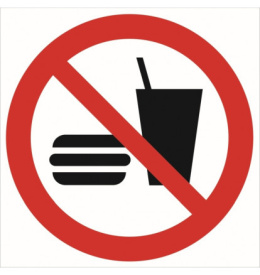 Tabliczka Zakaz wstępu z jedzeniem i piciem ZZ-15Z (X)