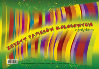 Zeszyt papierów kolorów z połyskiem A4 KRESKA