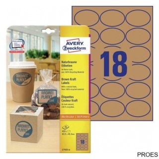Ekologiczne etykiety na produkty 63,5 x 42,3 mm 25 ark. Avery Zweckform L7103-25
