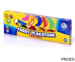 Farby plakatowe Astra 12 kolorów - 10 ml, 83115902 Farby plakatowe Astra 12 kolorów - 10 ml, 83115902
