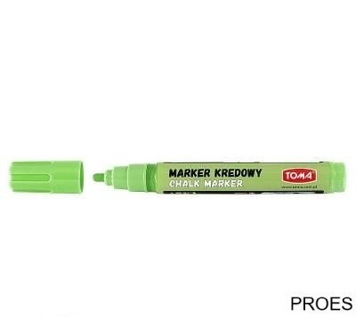 Marker kredowy, końcówka okrągła 4,5mm, 8g tuszu pastelowy zielony TO-292 Toma Marker kredowy, końcówka okrągła 4,5mm, 8g tuszu pastelowy zielony TO-292 Toma