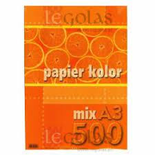 Papier xero A3 mix kolorów (500 arkuszy) KRESKA (X)