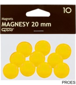 Magnes 20mm GRAND, żółty, 10 szt 130-1691