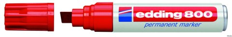 Marker E-800 EDDING czerwony końcówka ścięta 12 mm (X) Marker E-800 EDDING czerwony końcówka ścięta 12 mm (X)