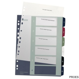Przekładki plast. do nadruku tekstu na kartę, Leitz Style, 1-6 12360000 (X)