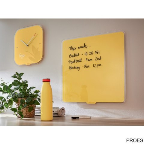 Szklana tablica magnetyczna Leitz Cosy 45x45cm, żółta, 70440019