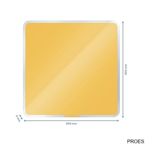 Szklana tablica magnetyczna Leitz Cosy 45x45cm, żółta, 70440019