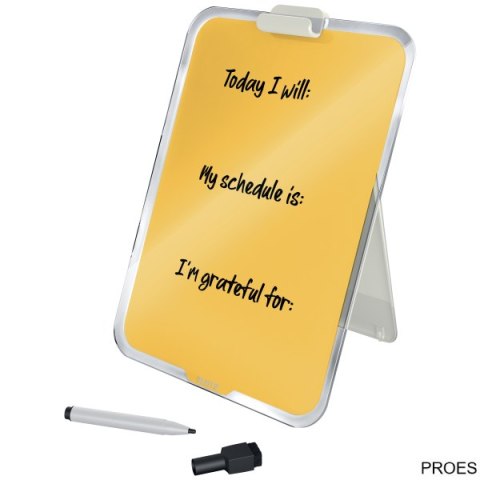 Szklana tabliczka na biurko Leitz Cosy, żółty 39470019
