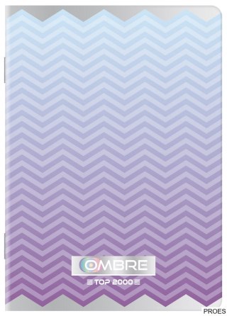 Zeszyt_A5 60k, linia z marginesem, TOP 2000, OMBRE POWDER 400122089