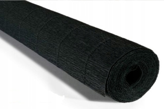 Bibuła karbowana, włoska gruba 180g czarna 602 Cartotecnica Rossi