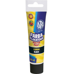 Farba plakatowa Astra tuba 30 ml - czarna, 83110909