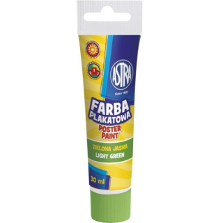 Farba plakatowa Astra tuba 30 ml - jasna zieleń, 83110910