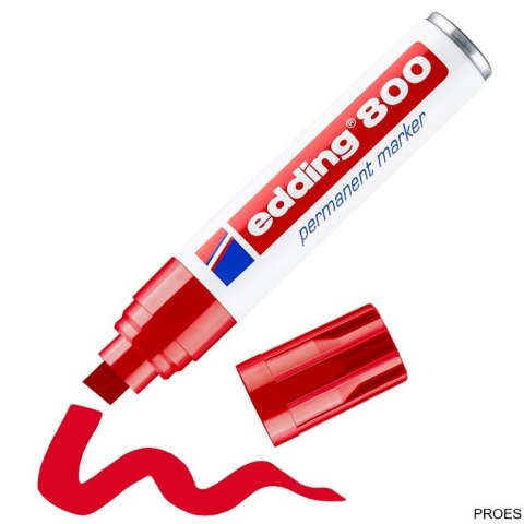 Marker E-800 EDDING czerwony końcówka ścięta 12 mm (X) Marker E-800 EDDING czerwony końcówka ścięta 12 mm (X)