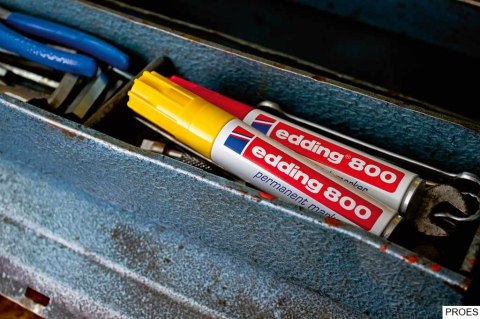 Marker E-800 EDDING czerwony końcówka ścięta 12 mm (X) Marker E-800 EDDING czerwony końcówka ścięta 12 mm (X)