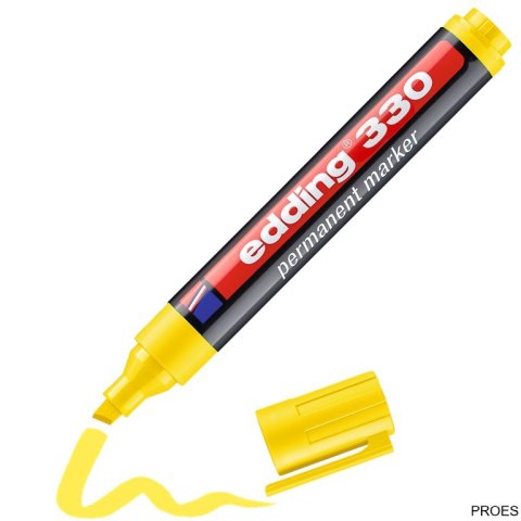 Marker EDDING permanentny ścięta końcówka 1-5mm żółty 330/005/z ed Marker EDDING permanentny ścięta końcówka 1-5mm żółty 330/005/z ed
