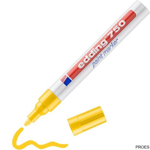 Marker lak.2-4mm 750 żółty EDDING końcówka okrągła Marker lak.2-4mm 750 żółty EDDING końcówka okrągła