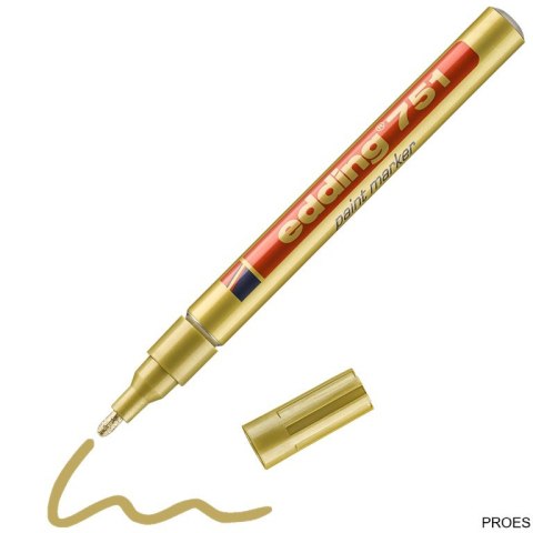 Marker lakierowy 1-2mm 751 złoty EDD Marker lakierowy 1-2mm 751 złoty EDD