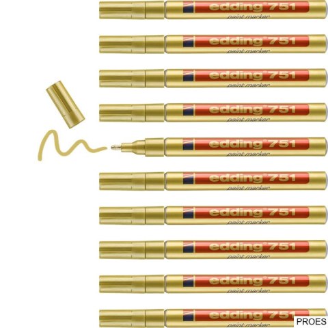 Marker lakierowy 1-2mm 751 złoty EDD Marker lakierowy 1-2mm 751 złoty EDD