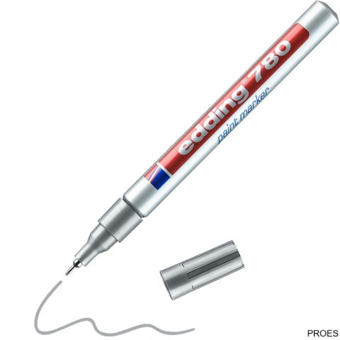 Marker olej.780 0.8mm srebr.EDIN EDDING końcówka okrągła Marker olej.780 0.8mm srebr.EDIN EDDING końcówka okrągła