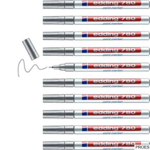 Marker olej.780 0.8mm srebr.EDIN EDDING końcówka okrągła Marker olej.780 0.8mm srebr.EDIN EDDING końcówka okrągła