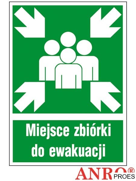 Tabliczka Miejsce zbiórki do ewakuacji 150x205 ZZ-18e PT ANPRO (X) Tabliczka Miejsce zbiórki do ewakuacji 150x205 ZZ-18e PT ANPRO (X)