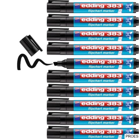 Marker flipchart ścięty 1-5mm czarny EDDING 383/001/C