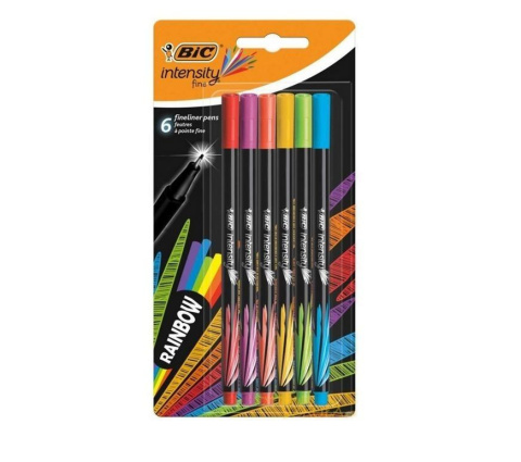 Cienkopis BIC Intensity Fine mix Rainbow Blister 6szt, 950444 (X)