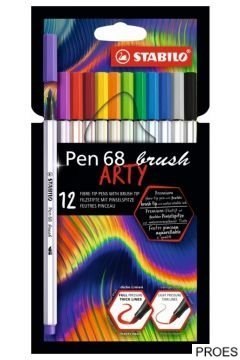 Cienkopis PEN 68 brush 12 wit ARTY 568/12-21-20