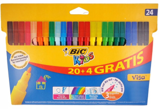Flamastry BIC Kids Kid Visa 20+4szt, 897098 (X)