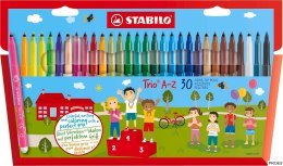 Flamastry TRIO A-Z etui kartonowe 30 szt. 378/1-30-01 STABILO